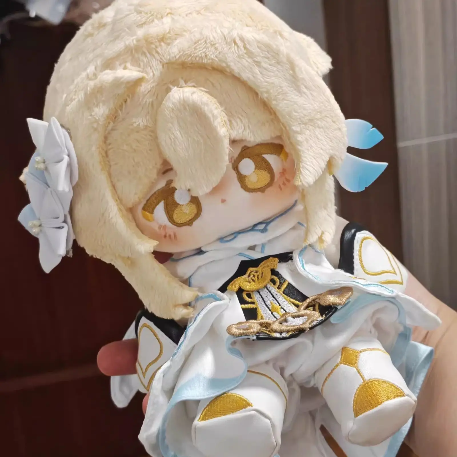 Peluche 20cm Anime Genshin Impact Lumine-traits de personnages/Lumine deuxième corps peluche poupée jouet doux habiller coton enfant cadeau