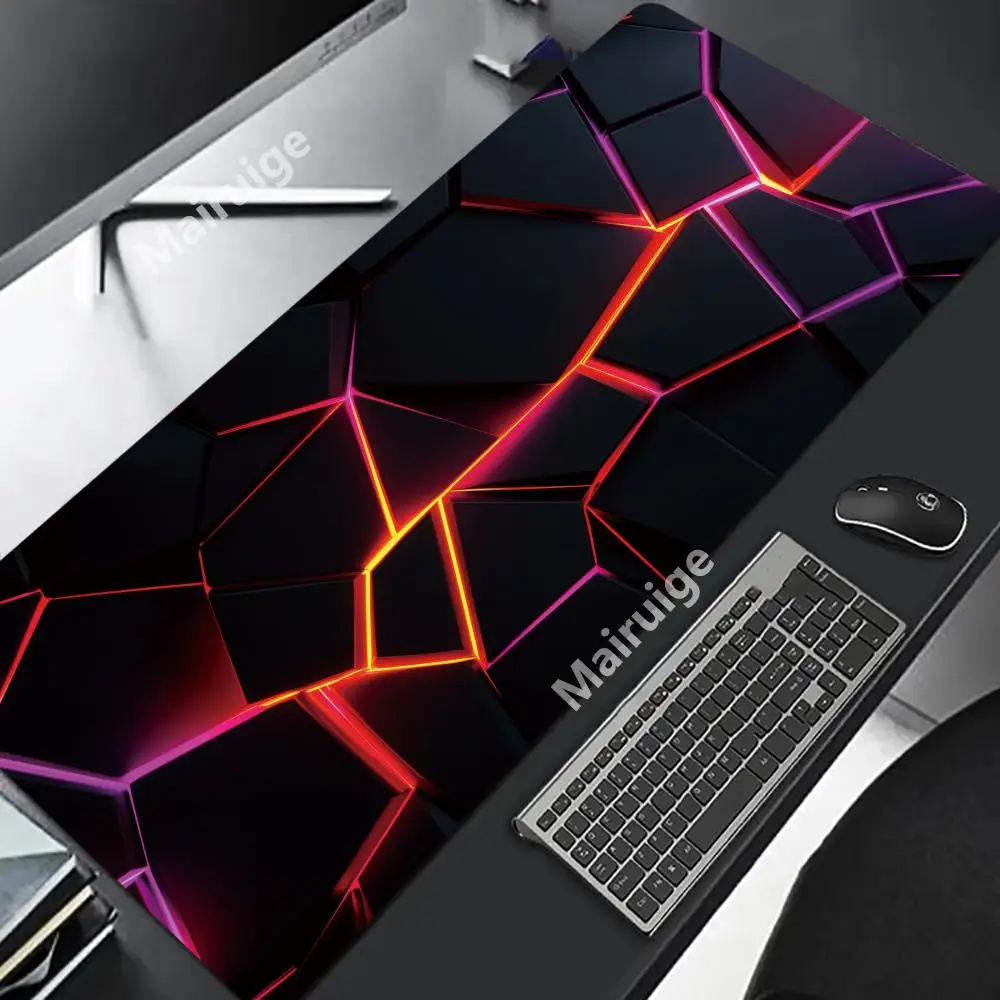 Mouse pad mesa estendido mouse pad 31.5x11.8in grande teclado de computador tapete de mesa com base antiderrapante e borda costurada