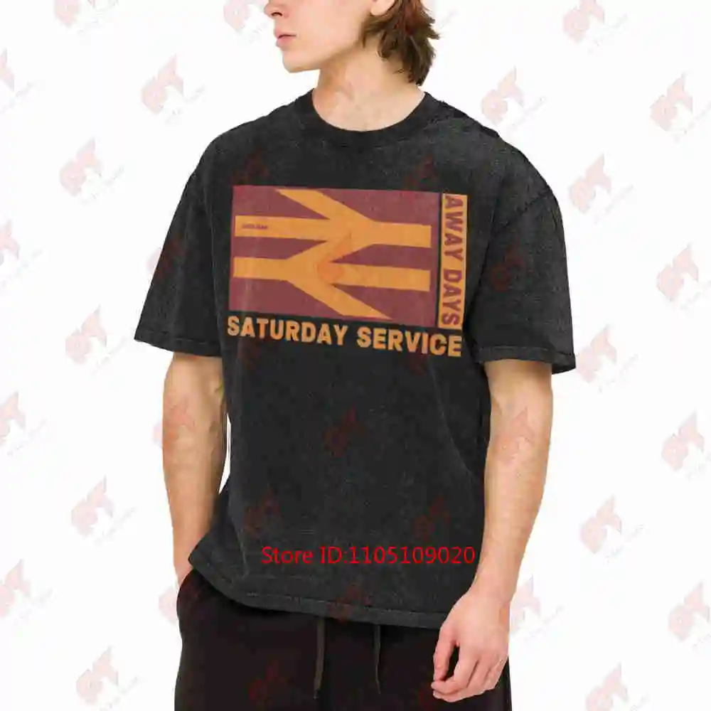 Motherwell Saturday Service Away Days Hooligan Vintage Washed Tee Pure Cotton T-Shirt