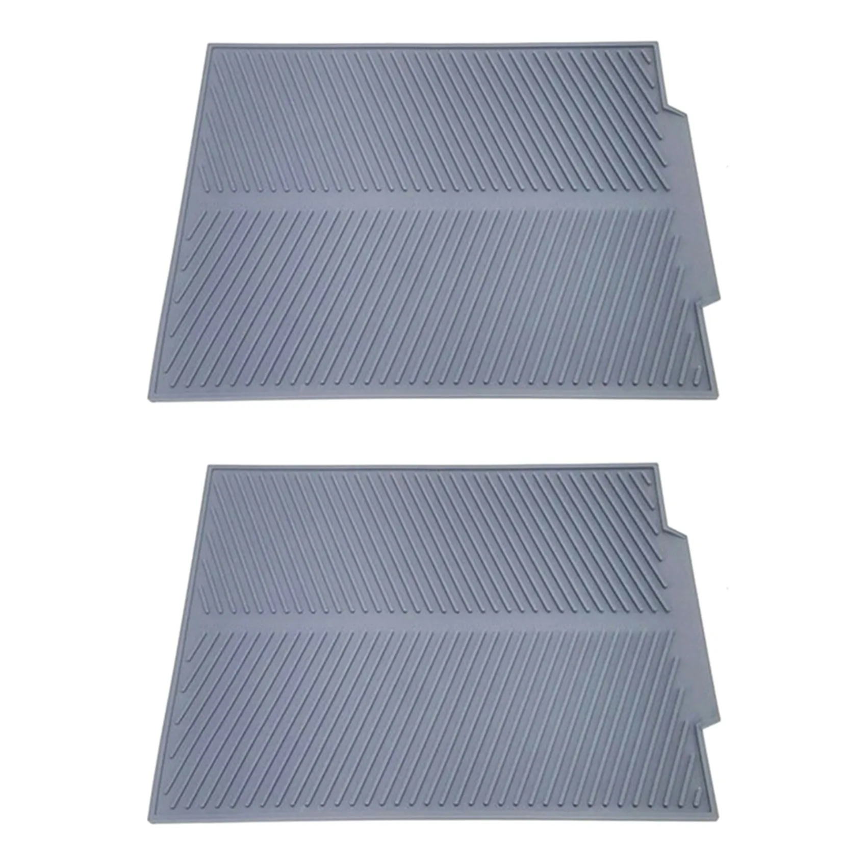 JFB 2X 배수구 건조대 실리콘 식기 건조 트레이 대형 싱크대 건조대 조리대 정리대 식기류 건조대 회색