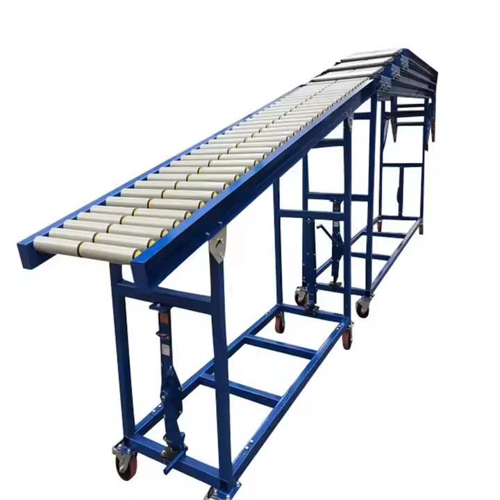 Hot Sale Fixed Roller Conveyor Line Gravity Roller Conveyor for Restaurant Loading & Unloading Rubber Belt Material