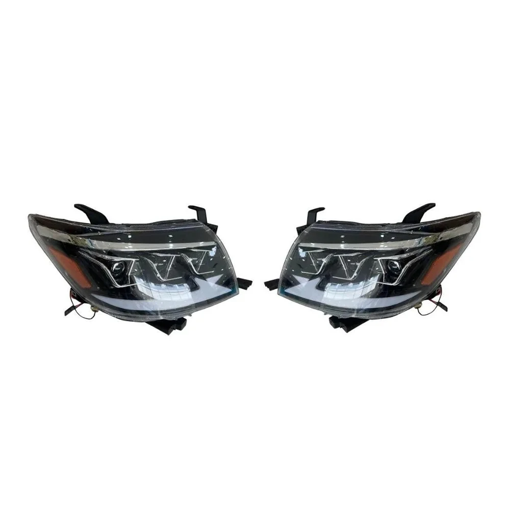 Car Front Headlight Assembly 12V 55W Waterproof LED 3 lens front lamps Headlamp For Toyota Hilux vigo 2012 2023 2014 Accessories