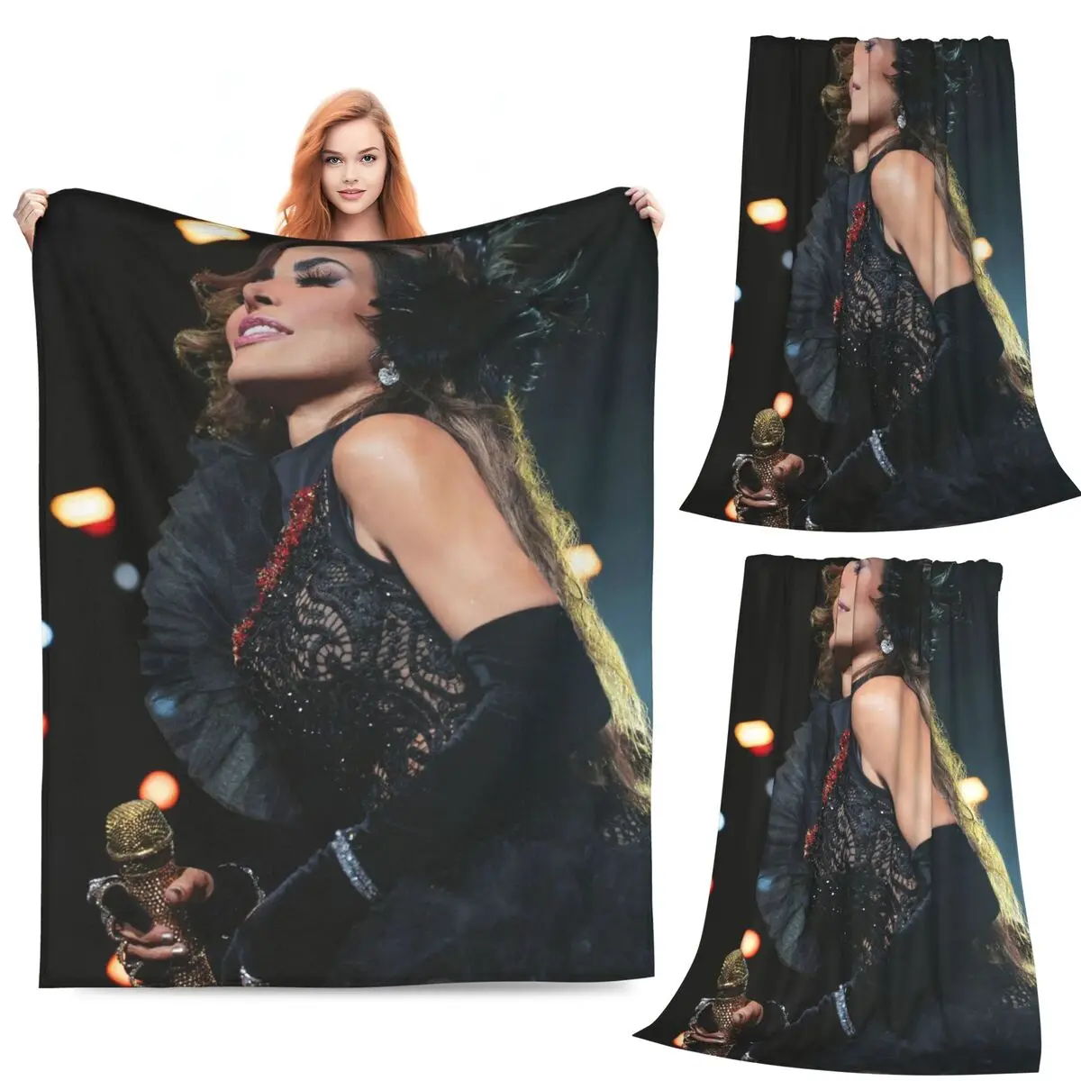 

Gloria Trevi - De Pelicula Album 2013 Blankets Fleece Sofa Throw Blanket Lightweight for Home Bedroom Outdoor Throws Bedspread