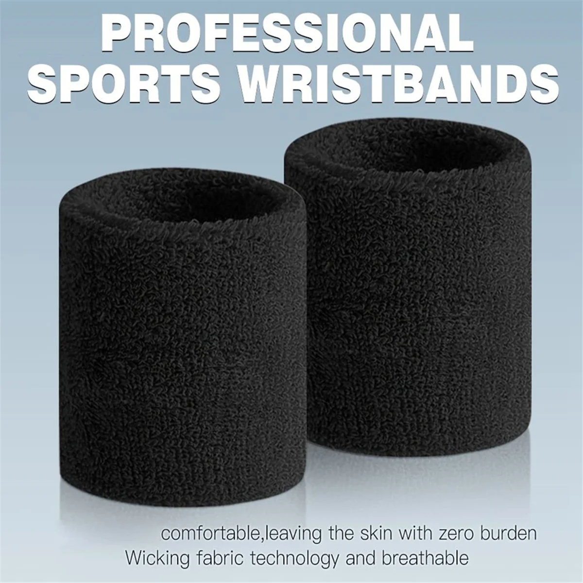 Sweatbands Sports Wristband for Men & Women - Moisture Wicking Athletic Cotton Terry Cloth Sweatband for Sports