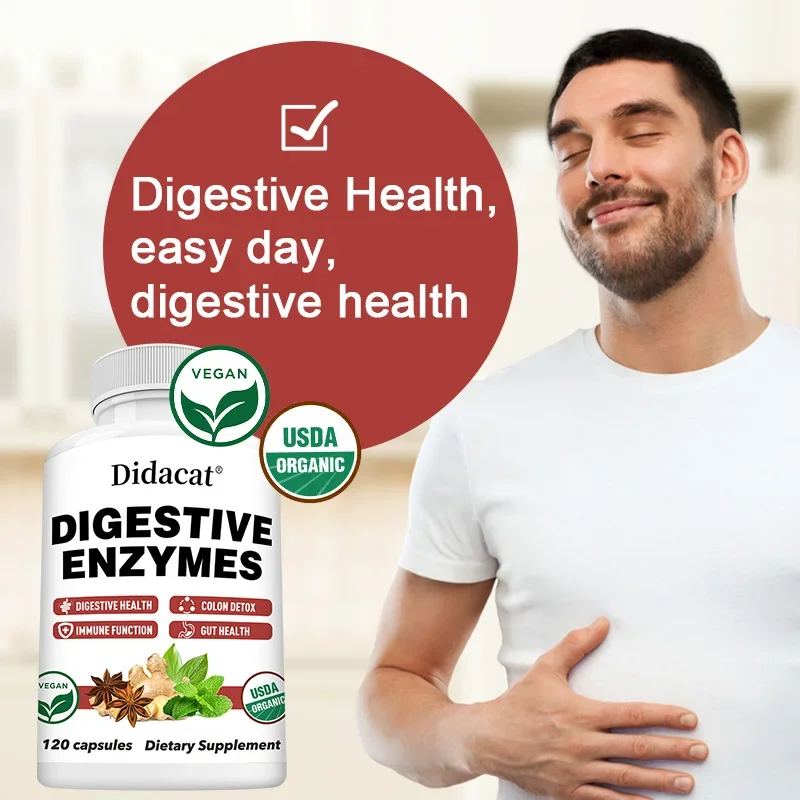 Digestive Enzyme Supplement To Support Digestive Health and Lactose Absorption, Gut Health, Immune Function Support