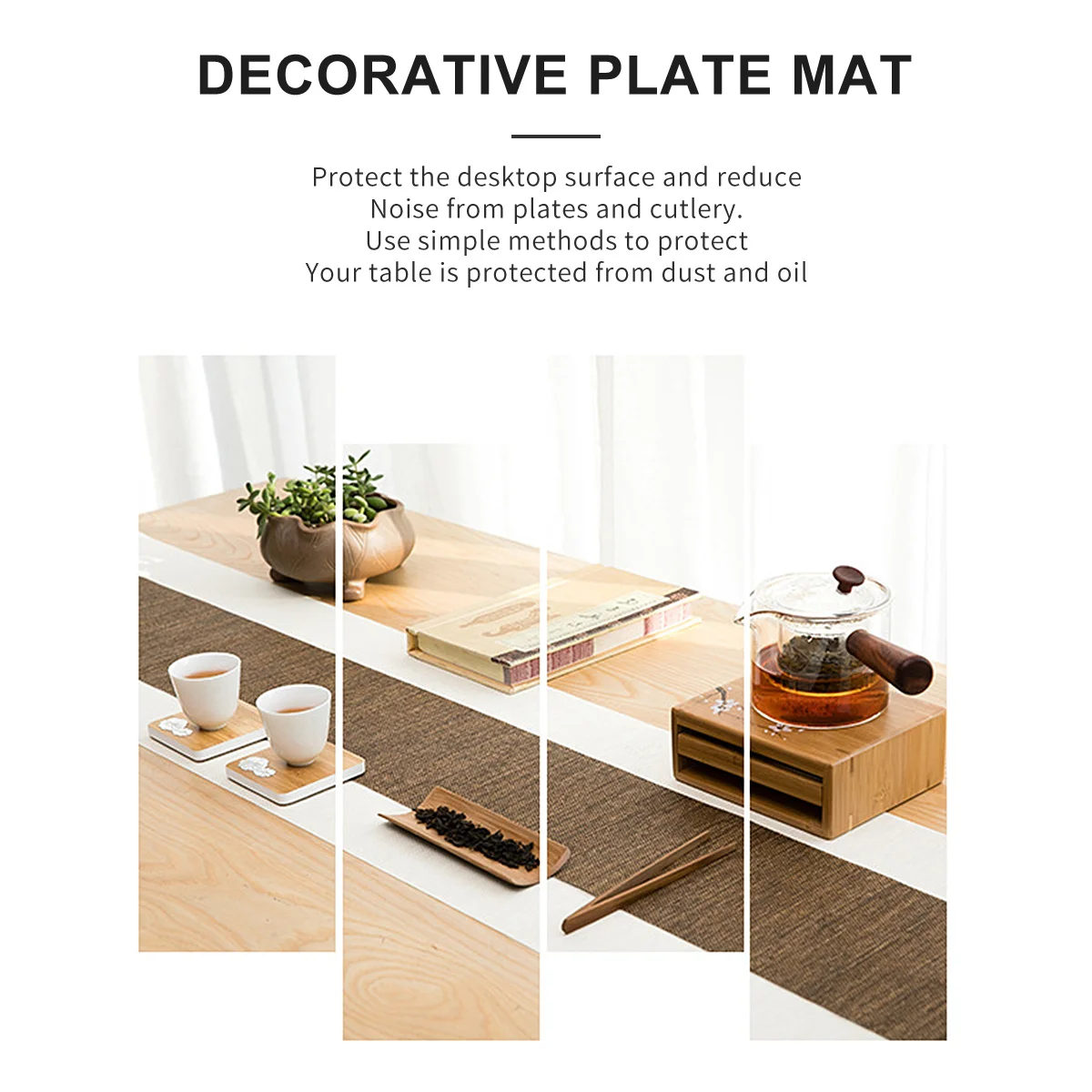 

4Pcs Premium Table Flag Decorative Placemat Dining Table Mat Protective Surface Eco-Friendly Restaurant Home