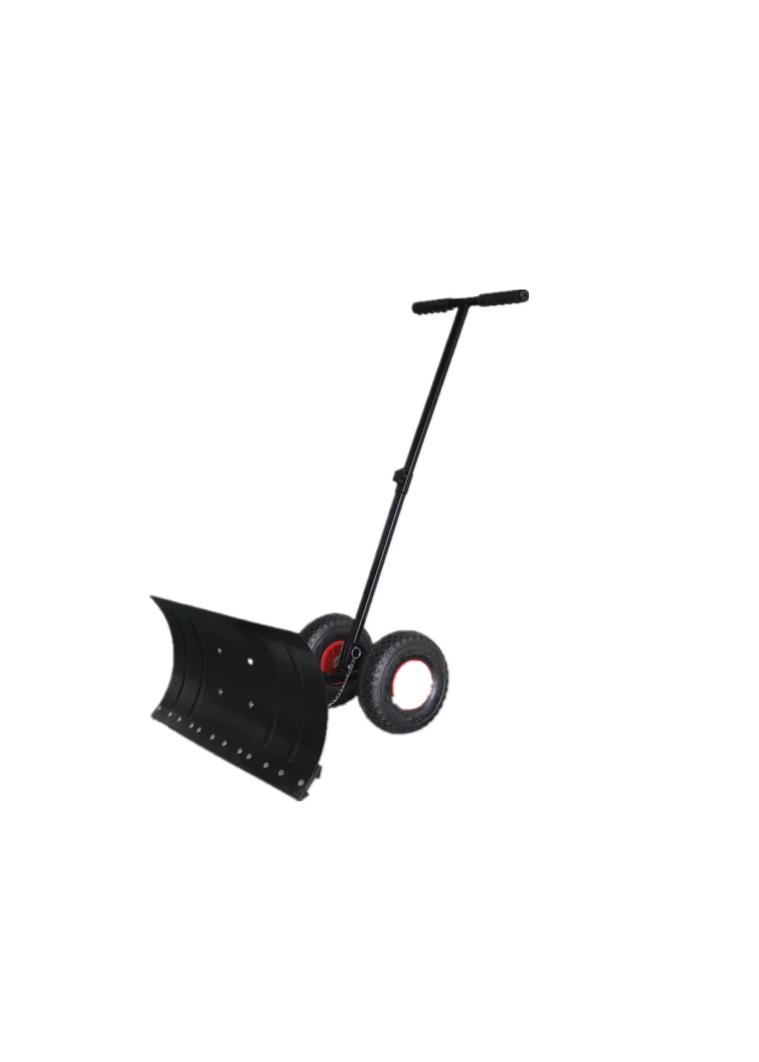 Manganese steel thickened de-icing and snow pushing shovel wheeled multi-functional hand-pushed snow removal tool