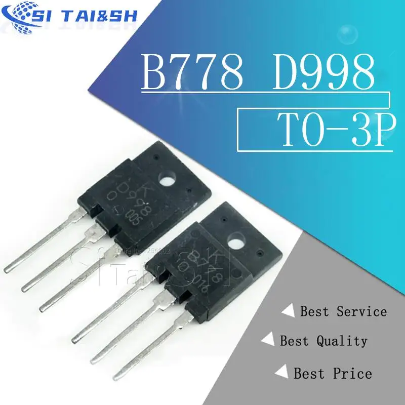 4pcs/lot B778 D998 2PCS* 2SB778 2PCS*2SD998 TO-3P acoustic the tube new original