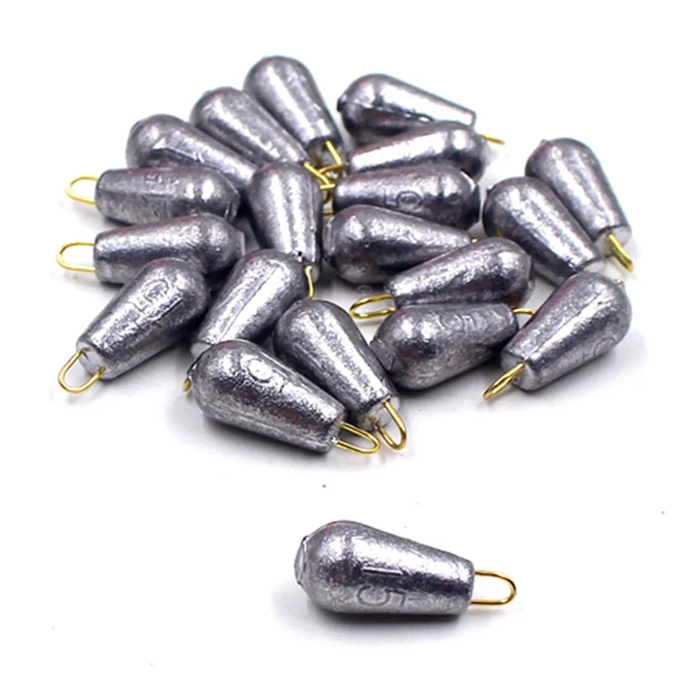 

5PCS Fishing Accessories Oval Weights Size Split Shot Water Droplets Lead Weights Lead Sinkers