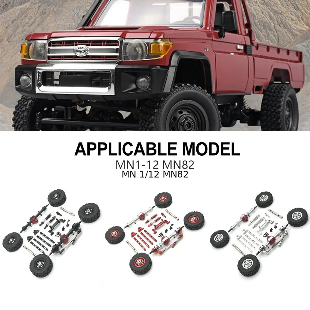 

MN 1/12 Передняя задняя портальная ось DIY Kit из алюминиевого сплава Прочный радиоуправляемый передний задний портальный мост DIY комплект для MN MN82 LC79 MN78