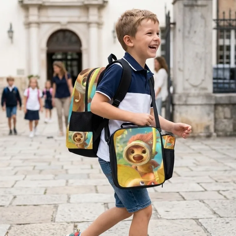 2026 New Swapped Movie 3pcs Printed Kids School Bag Lunch Bag Pencil Case Waterproof Durable Backpack For School Gift
