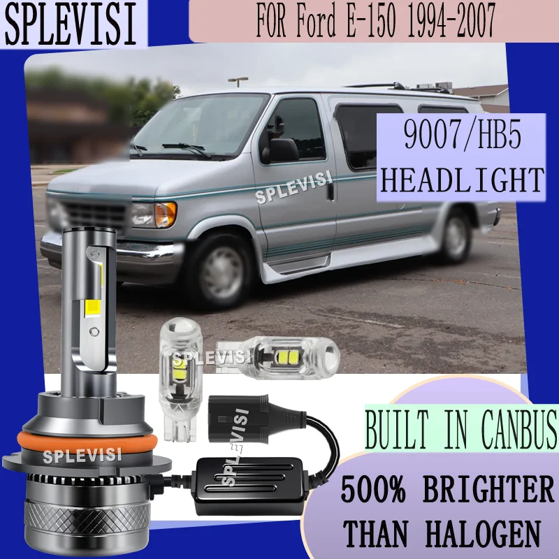 

2PCS 9007/HB5 360 Degrees Low Voltage Protection Led Headlight For Ford E-150 1994 1995 1996 1997 1998 1999 2000 2001 2002-2007