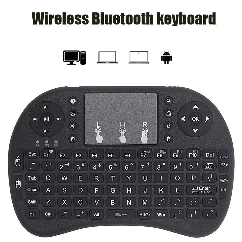 Mini Keyboard Wireless Dual Mode 2.4G Air Mouse No Backlit English Touchpad For Android Windows TV Box Stick PC iPad Projector