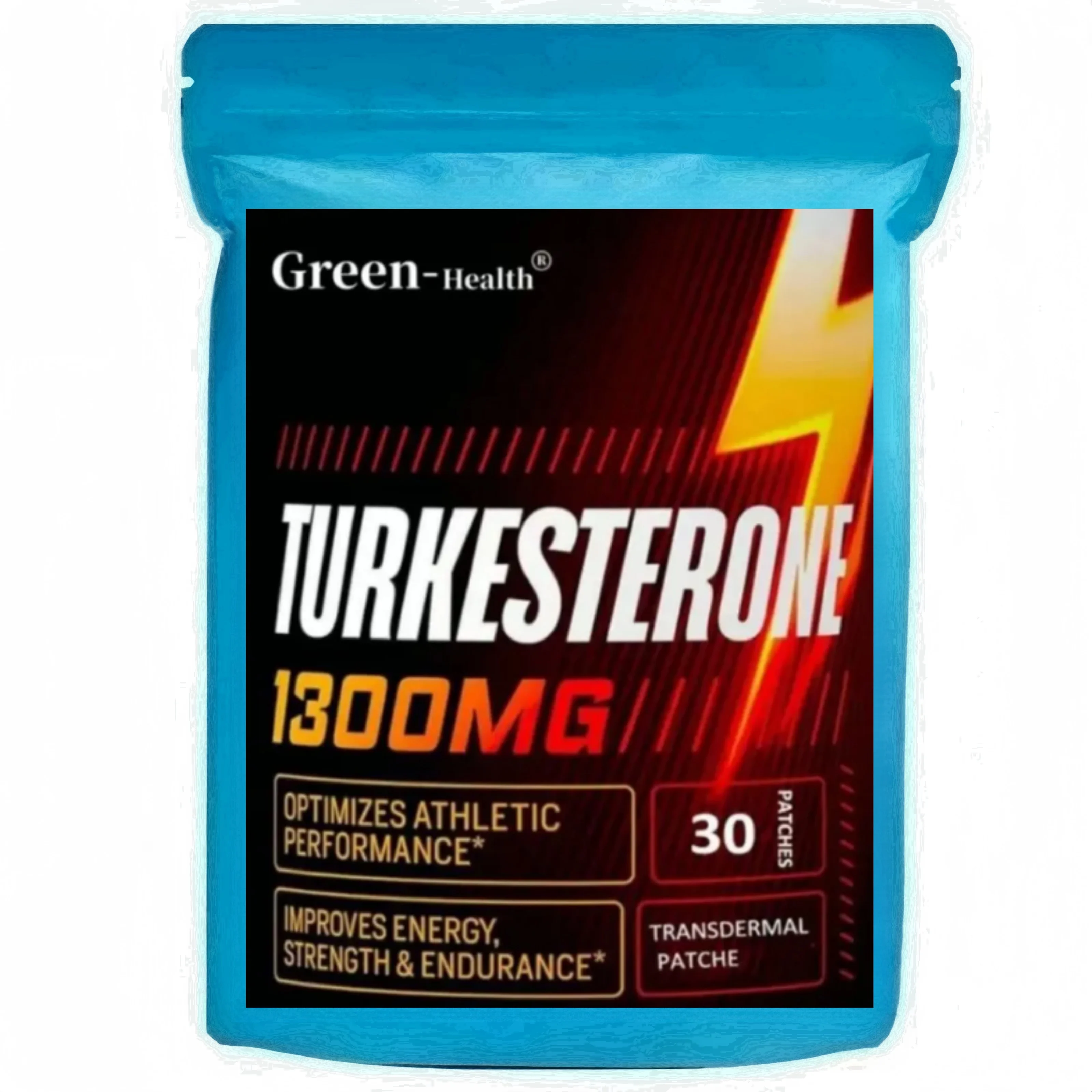 Turkesterone Transdermal Patches Ultra High Strength For Athletic Performance & Muscle Mass 30 Patches One Month Supply