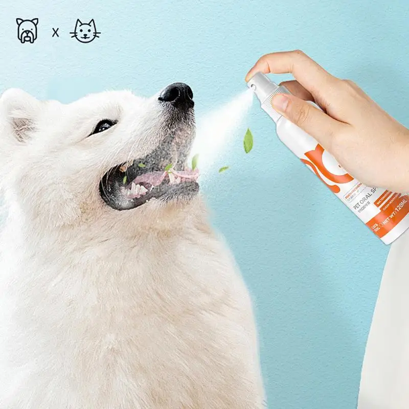 120ml Pet Oral Cleanse Spray Dogs Cats Teeth Clean Deodorant Remove Kitten Bad Breath Pet Supplies