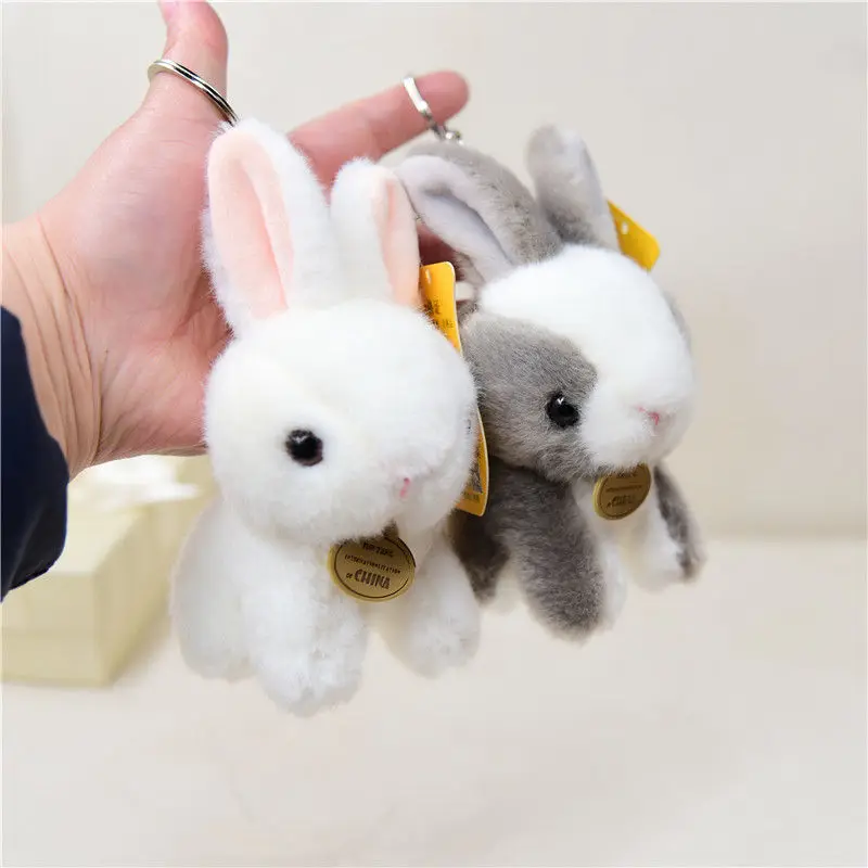 

new Cute rabbit bunny Upscale Exquisite popular pendant pretty Keychain good quality soft Soothing doll christmas wedding gift