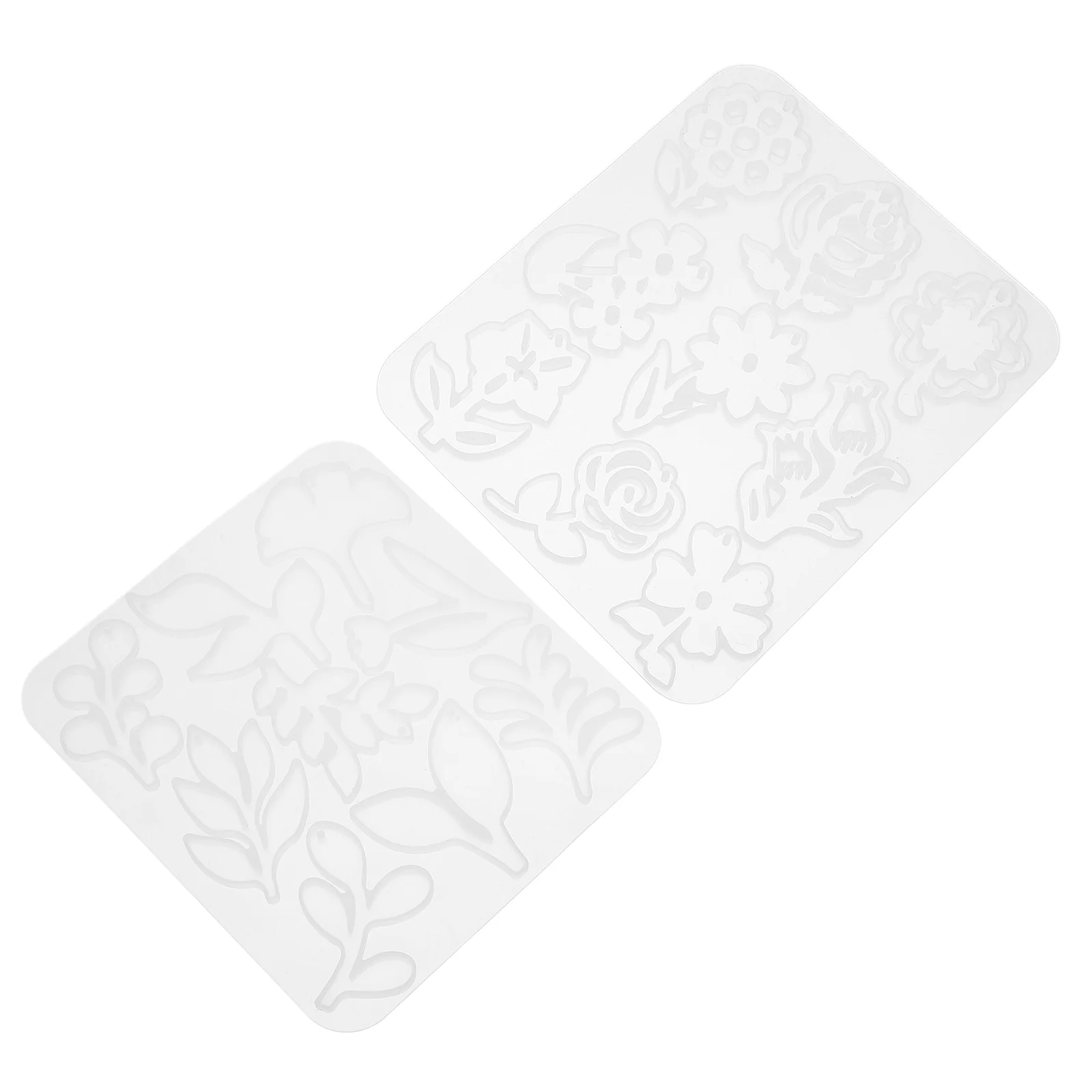 

2pcs Earring Epoxy Silicone Casting For Pendants Keychains Diy Crafting Compatible With Uv Resin Metal Fittings