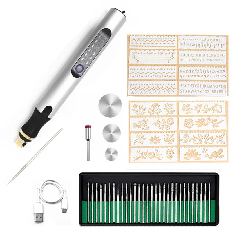 

Electric Engraving Pen Engraving Tool Set Micro-Engraver Pen DIY Rotary Tool for Carving,Wood,Metal,Ceramic