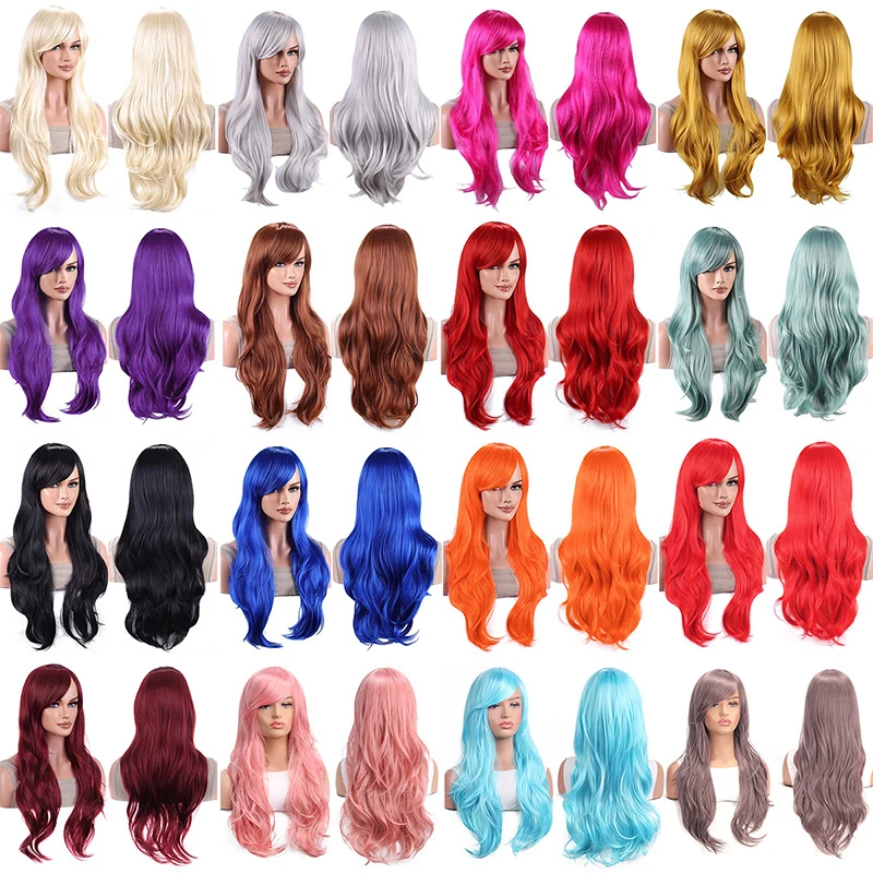 Cosplay anime universal European and American style 70cm long curly hair ebaycosplay wig