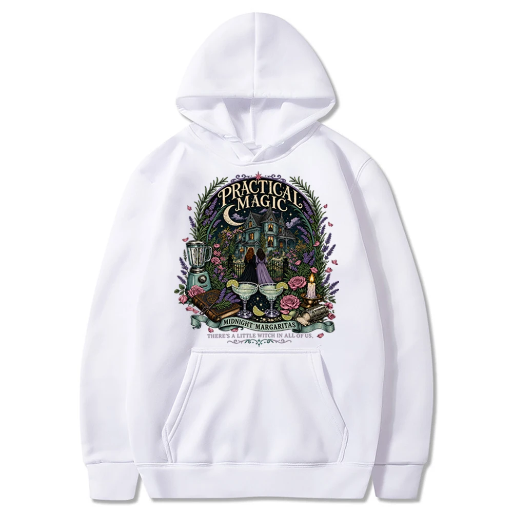 Vintage Practical Magic Hoodie Halloween Midnight Margaritas Shirt Retro Halloween Movie Pullover Spooky Season Trendy Hoodies