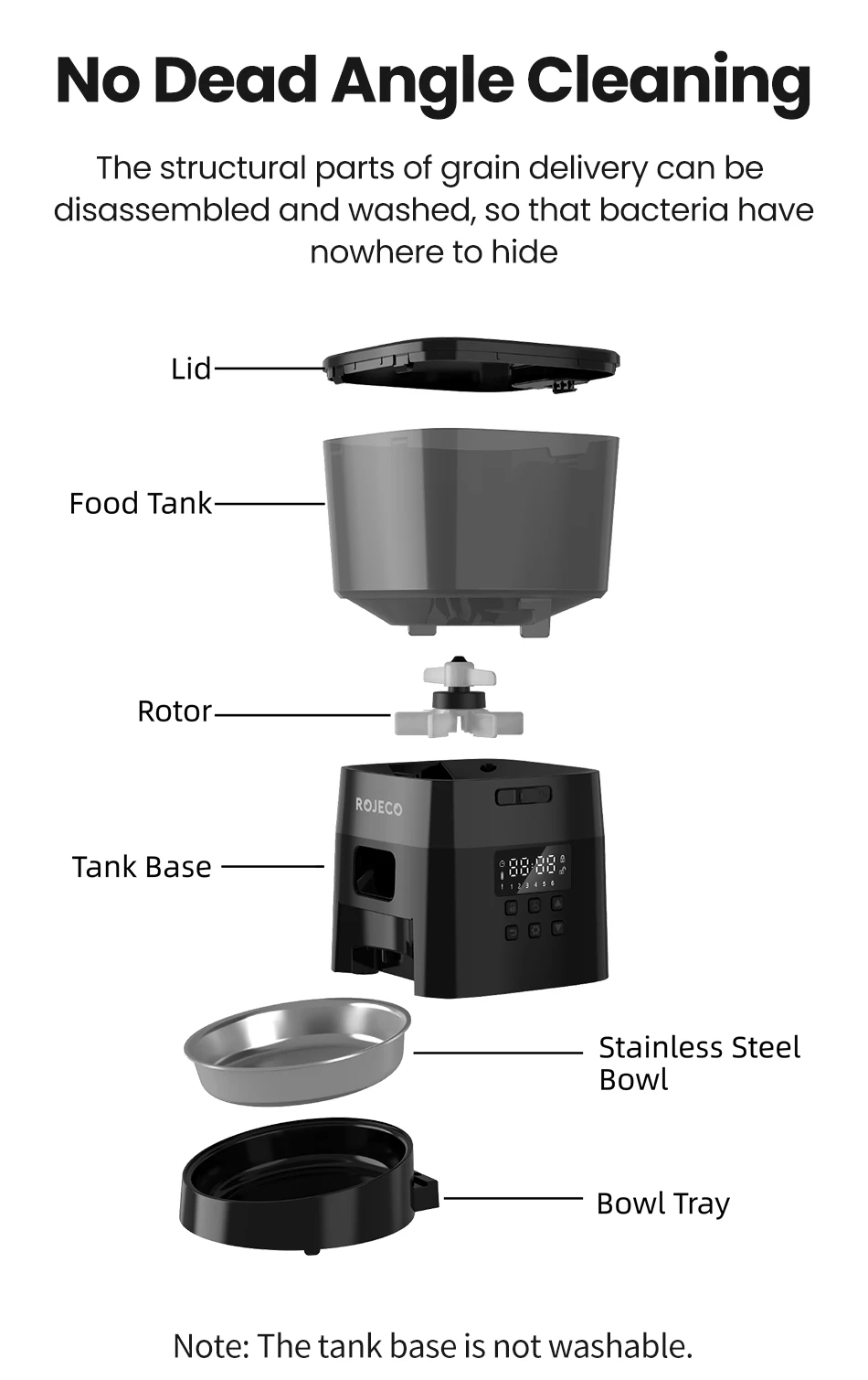 Automatic Pet Feeder 2L – Button-Control Dry Food Dispenser