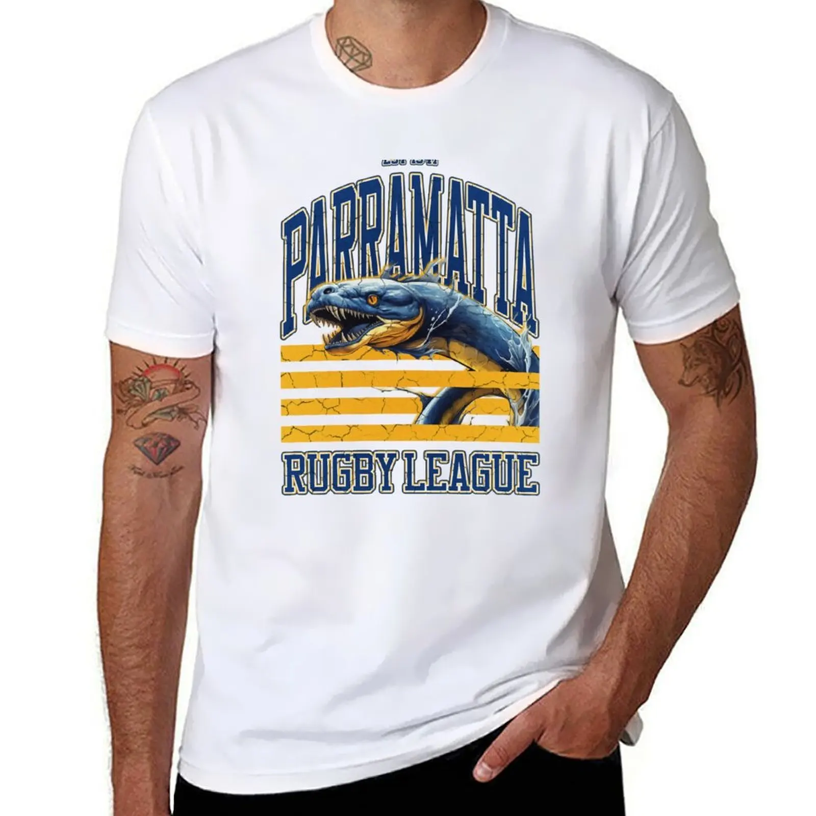 

Parramatta Rugby League - League Heritage T-Shirt t shirt personalised man t shirts for men casual T-Shirt