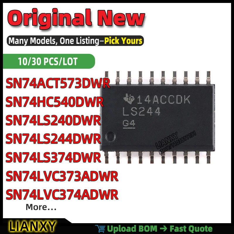 SN74LS374DWR SN74LS244DWR SN74LS240DWR SN74LVC373ADWR SN74LVC374ADWR SN74HC540DWR SN74ACT573DWR SN74LVT244BDWR SOIC-20
