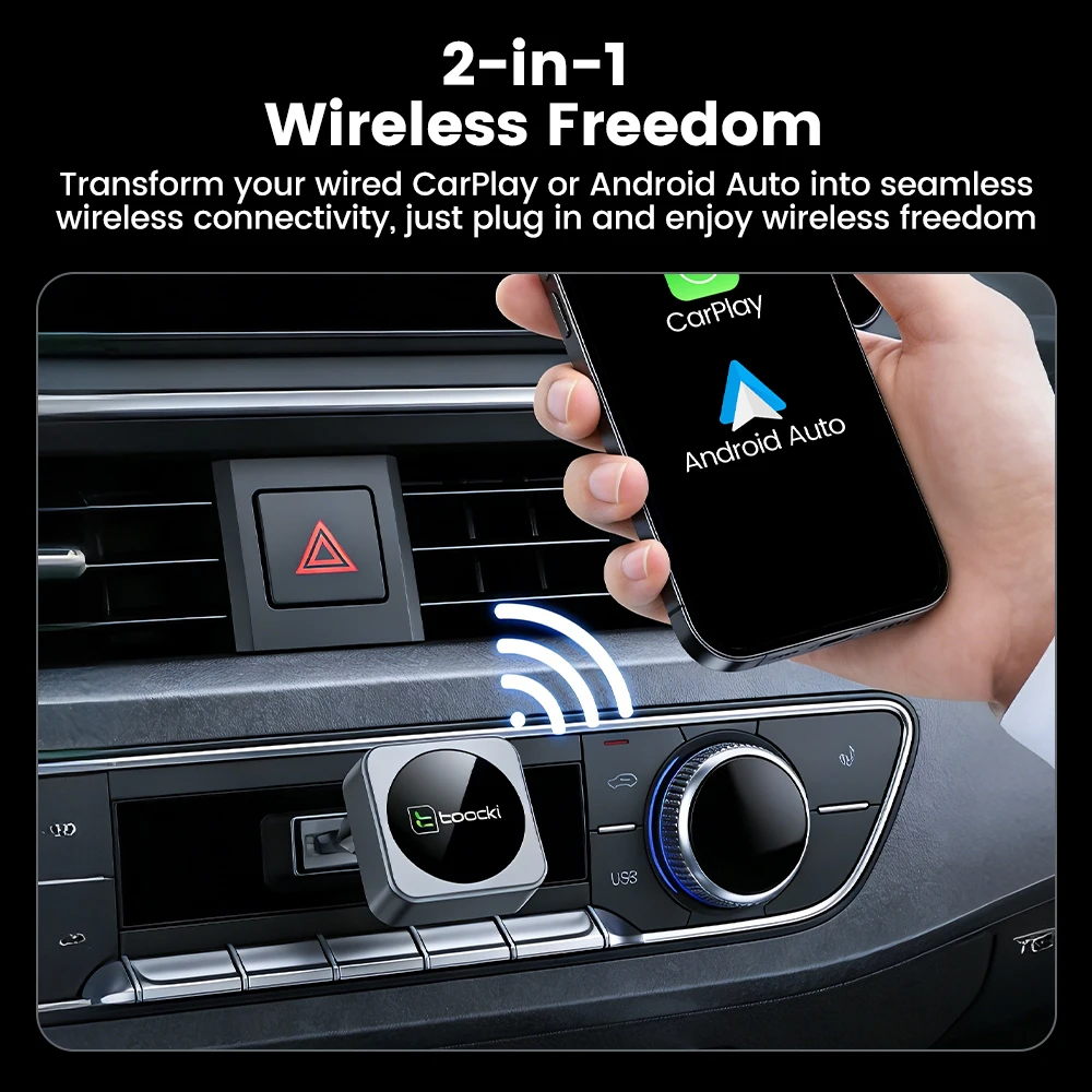 Toocki 2-in-1 ワイヤレスCarPlay & A - Car Accessories Usa のレビューと価格