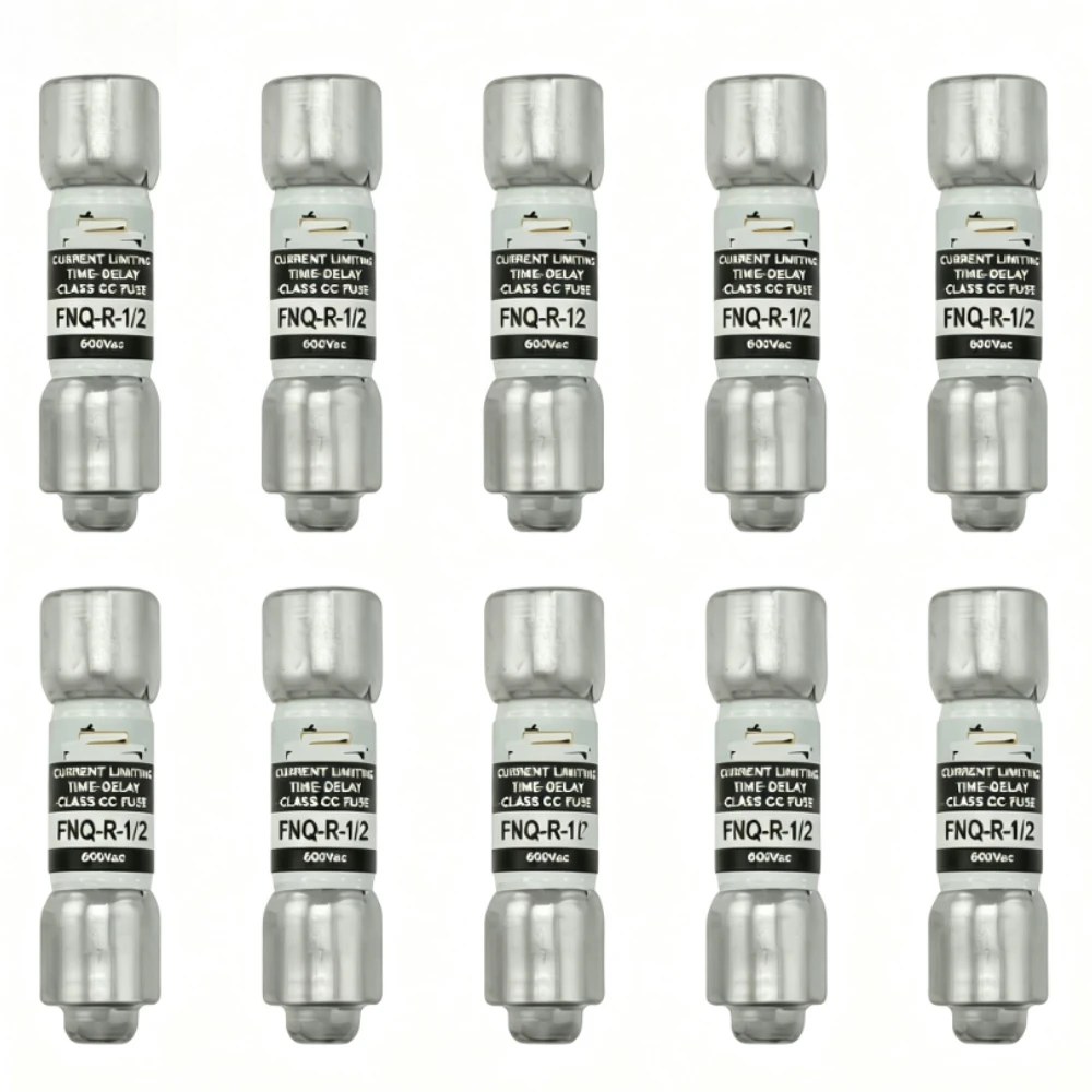 5/10pcs FNQ‑R‑1/2 0.5A Time Delay Fuse Class CC OEM Replacement Cartridge Fuse