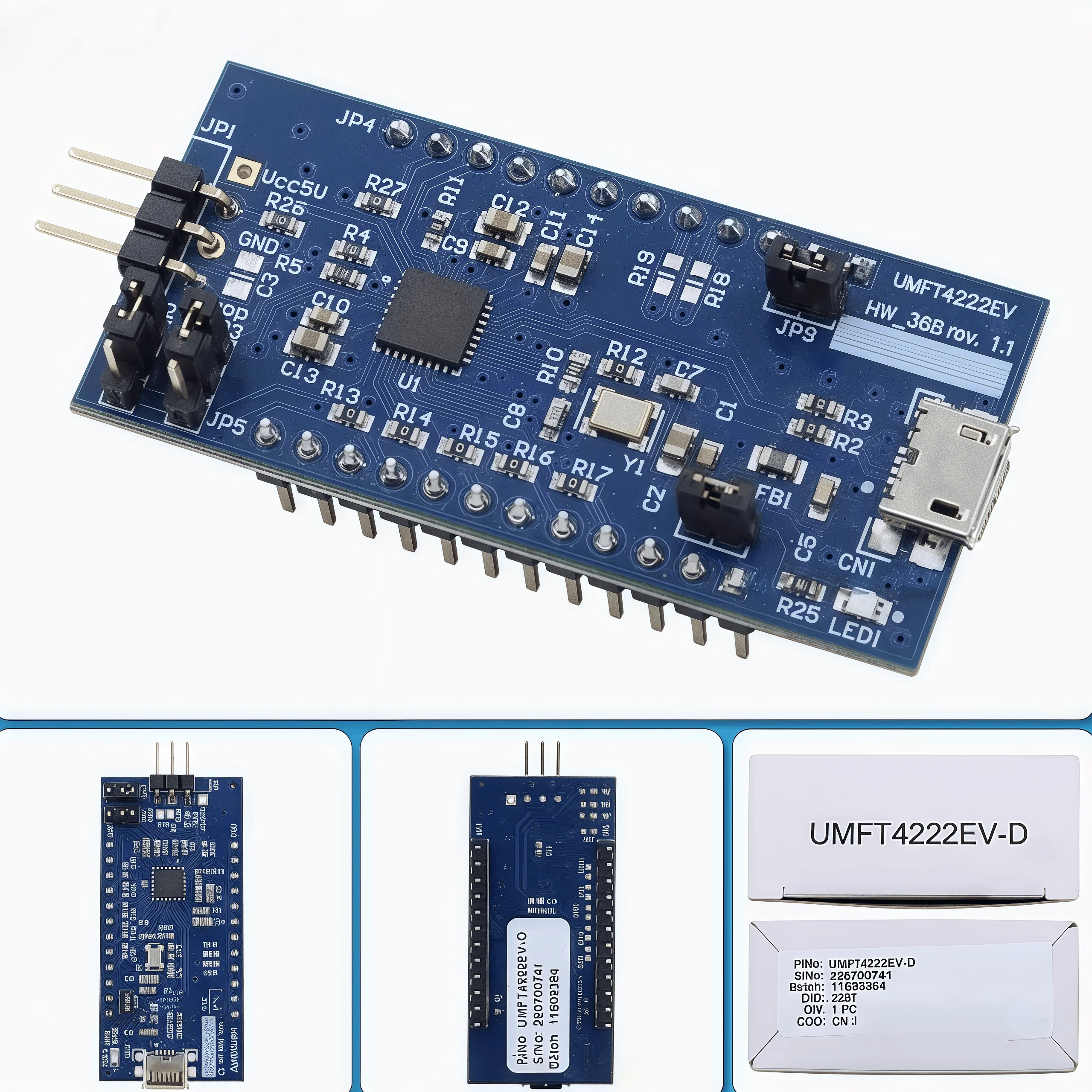 

UMFT4222EV-D FT4222H QSPI/I2C Высокая скорость ​ ​ USB-модуль загрузки FTDIchip