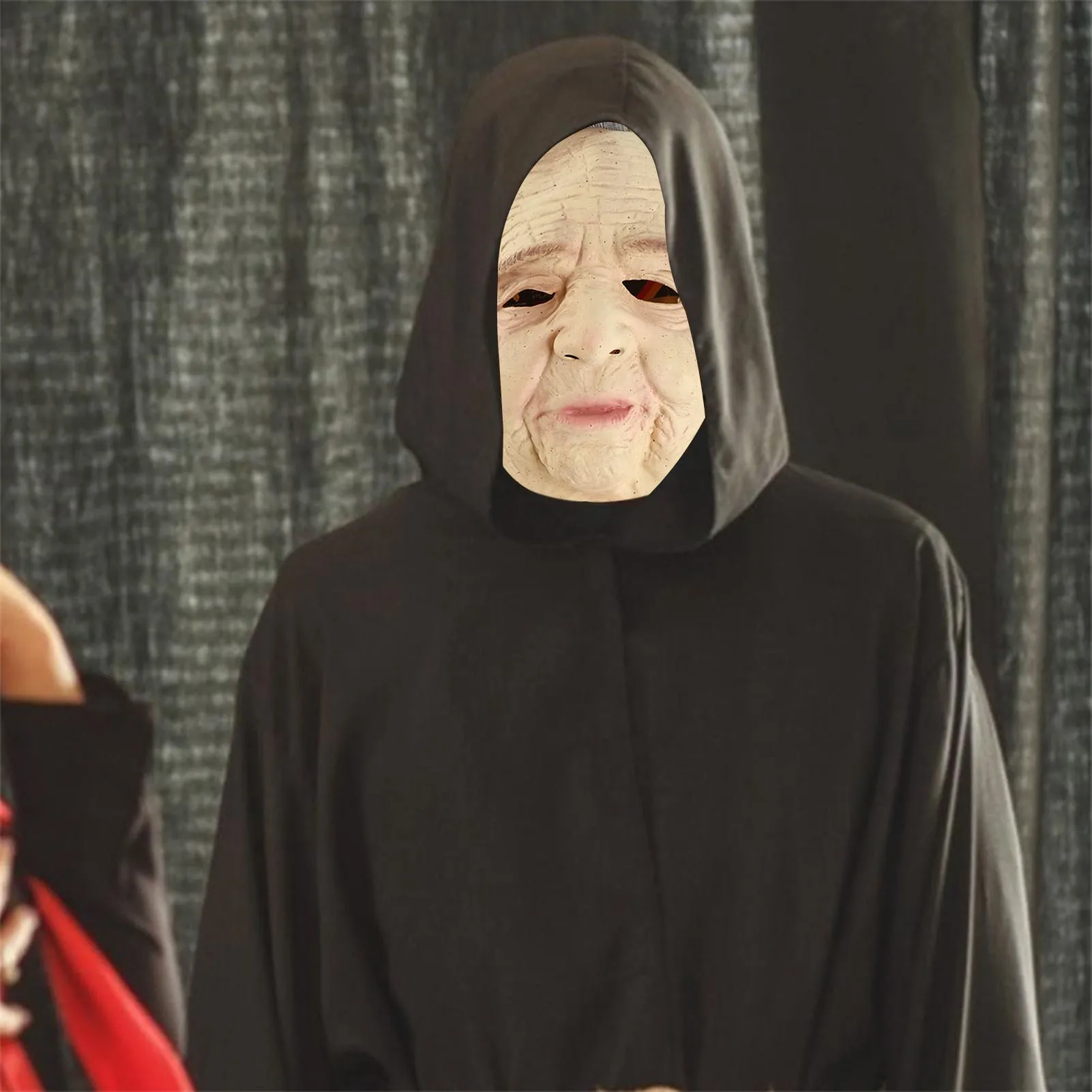 الرعب اللاتكس واقي الوجه اللاتكس واقي الوجه اللاتكس واقي الوجه الجدة الرجل العجوز الرعب القبعات لحفلة تنكرية رجل يبلغ من العمر واقي الوجه