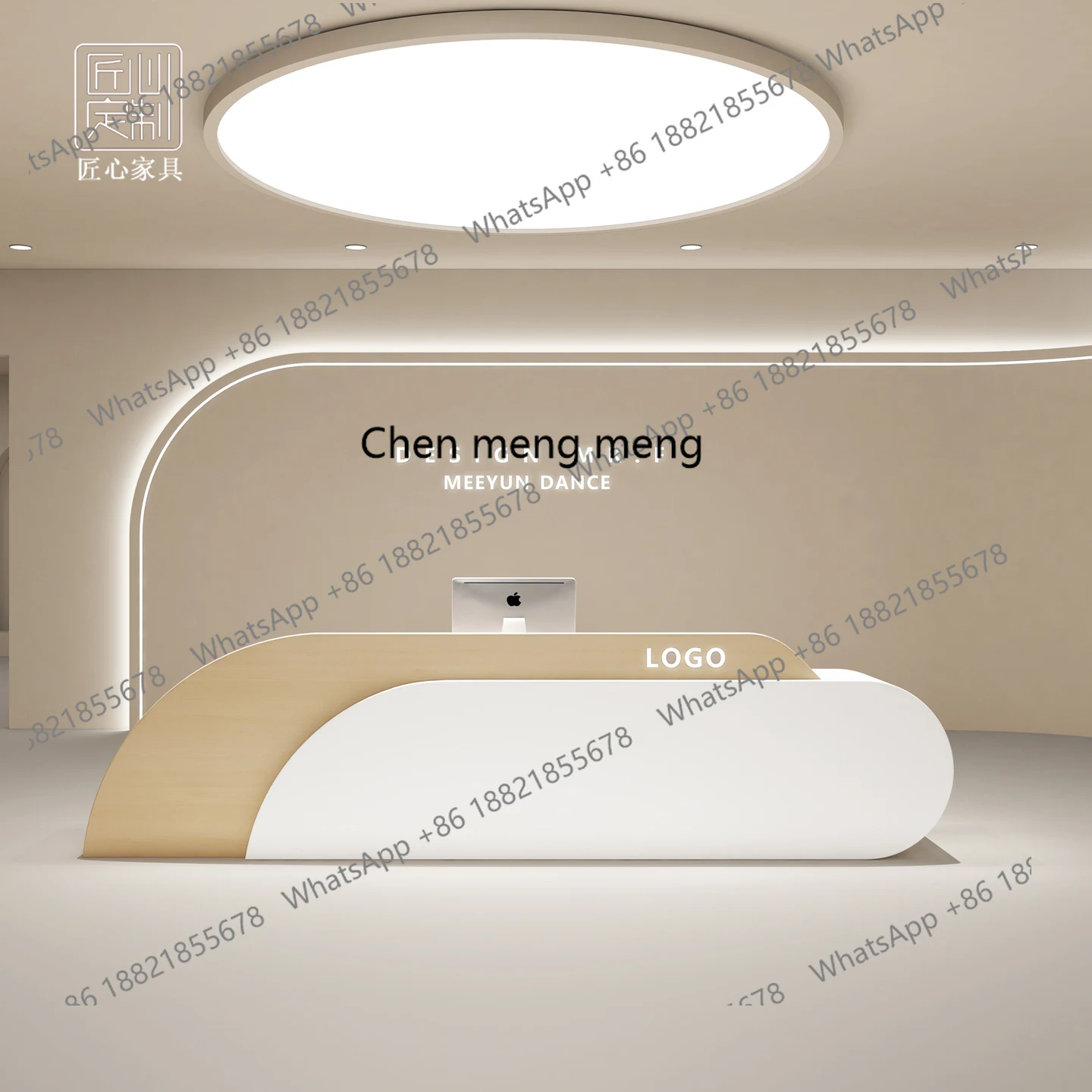 Strona kasy w salonie kosmetycznym Sklep odzieżowy Bar prosty nowoczesny recepcja firmy Recepcja hotelu w stylu lekkiego luksusu