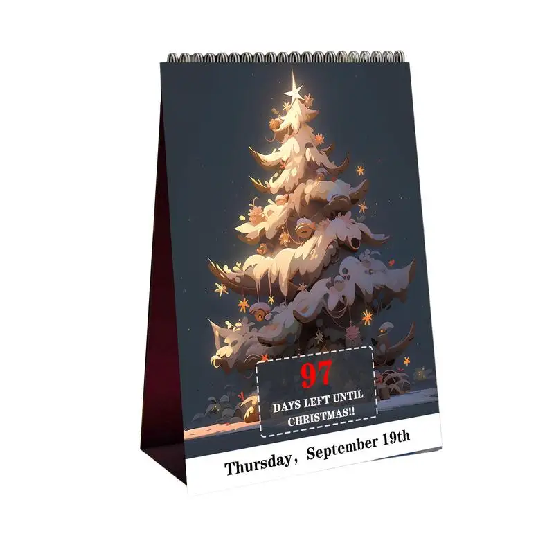 100 Day Countdown Calendar Christmas Advent Calendar Holiday Decorations Festive Countdown Calendar Christmas Count Down