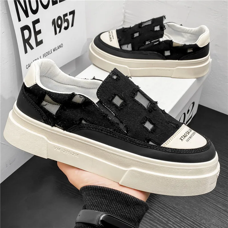 

Cloth Breathable Casual Shoes Men's Canvas Shoes Skateboard Shoe Vulcanized Shoes Men Outdoor Walking Sneakers Zapatillas Hombre