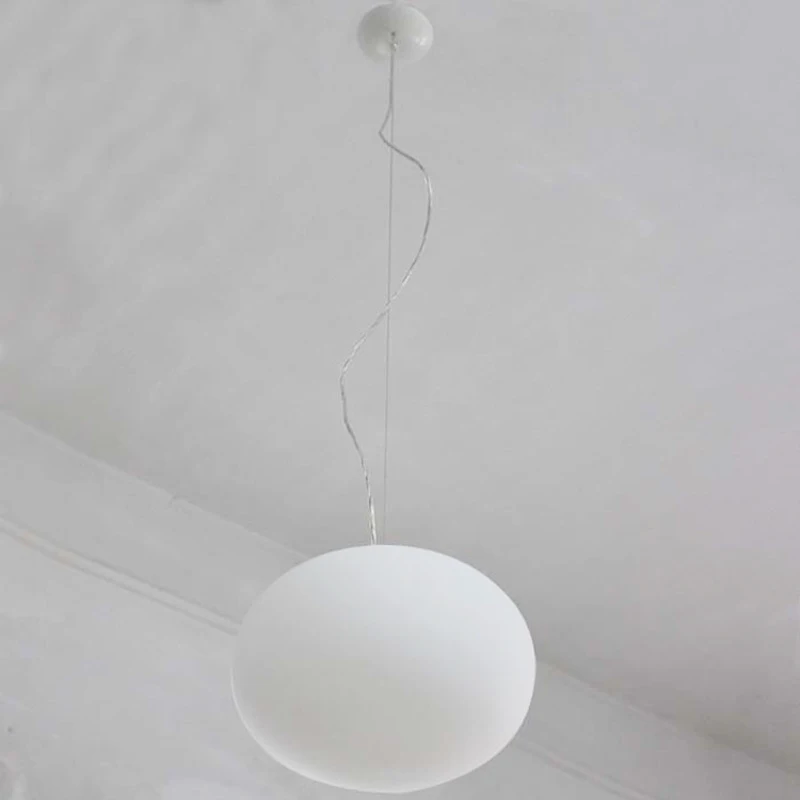 Modern Minimalist E27bulb Pendant Lights Fixture DIY Home Deco Ellips Scrub Glass Ball Pendant Lamps Restaurant/Bar Lamp