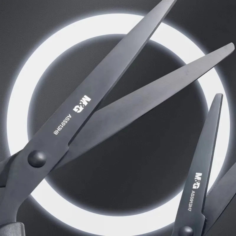 160 مللي متر مقص شفرة سوداء مقاومة للاهتراء شفرة فولاذية غير قابلة للصدأ ليس من السهل الغراء المنزلية دليل الحياة مقص دائم 2025