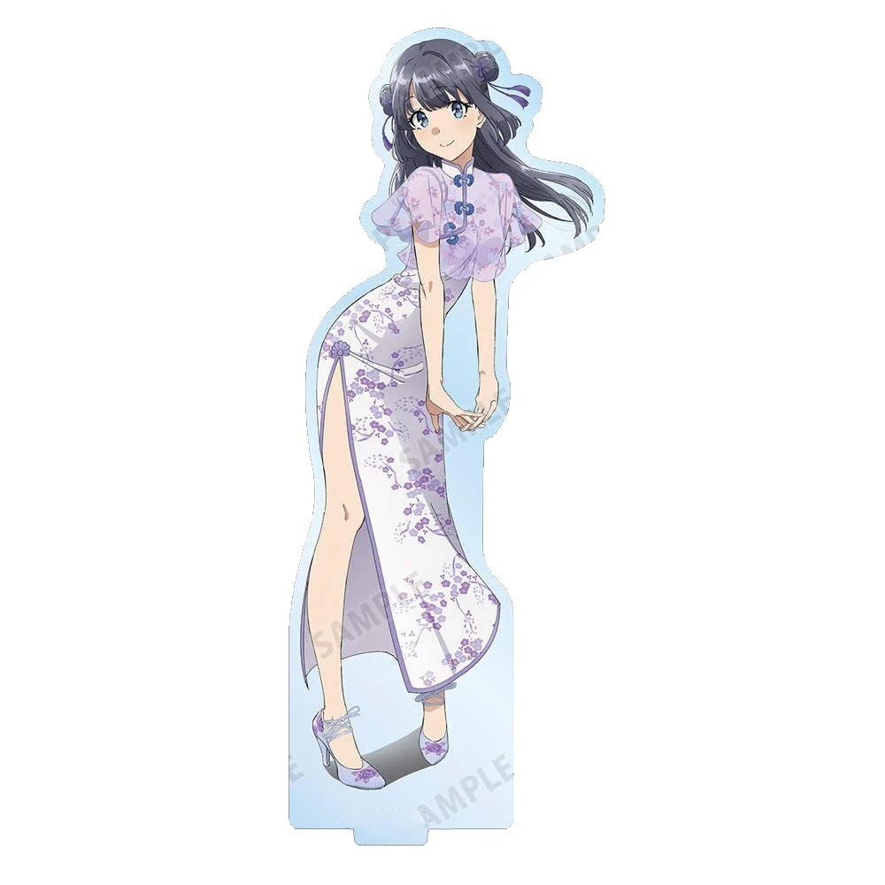 Loen Anime Store Rascal Does Not Dream of Bunny Girl Mai Tomoe Rio China Dress Ver AcrylicStand Desktop Decor  Gifts About 15cm