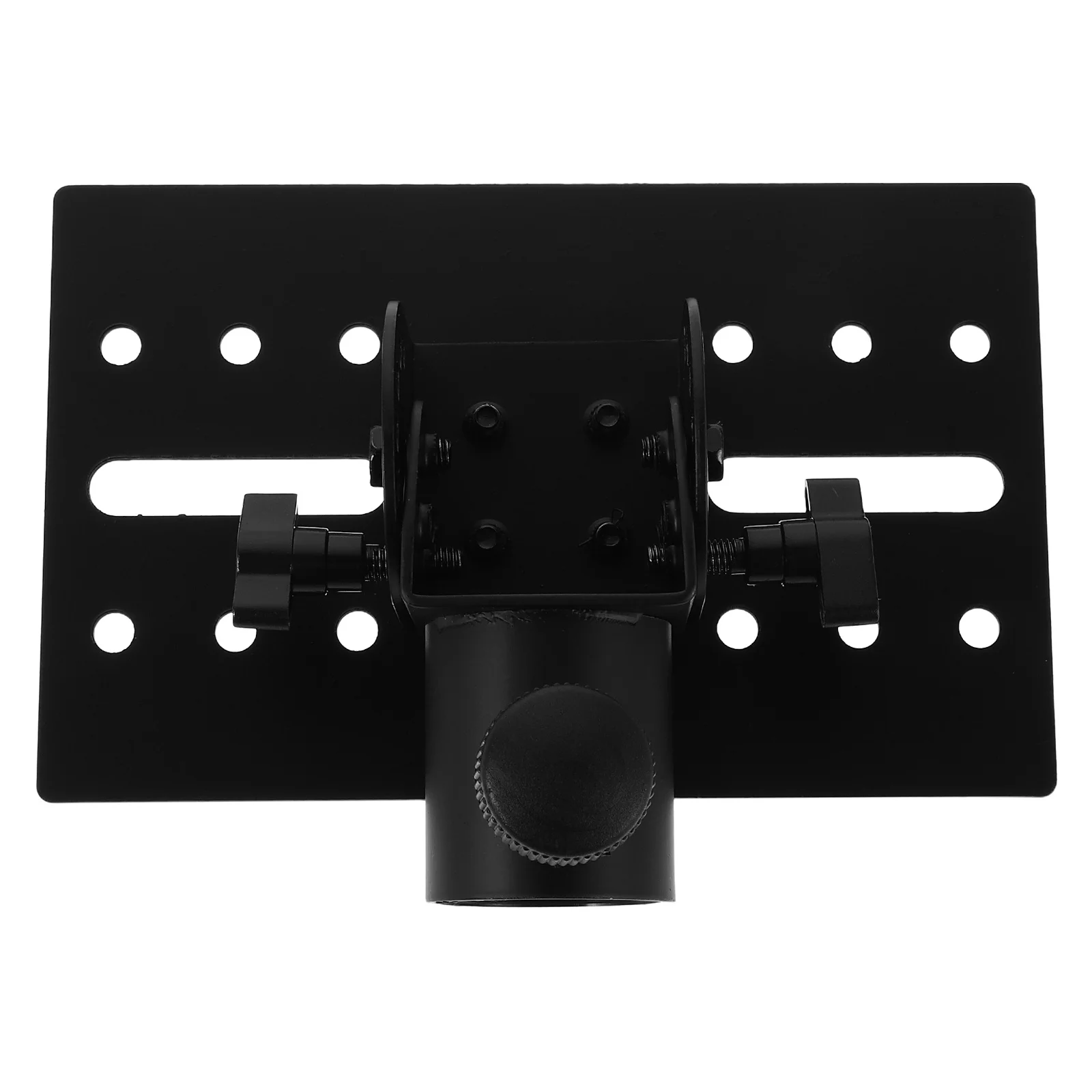 

Heavy Duty Iron Speaker Stand Tray Adjustable Angle Tripod Mount Compatible Speakers Projectors Laptops Tablets 17.5x12.5cm