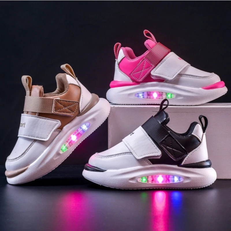 Child Light Up Sport Shoe 2026 Four Seasons New Style Simple Child Soft Soled Board Shoe Casual Girl Men Women Versatile Shoe
