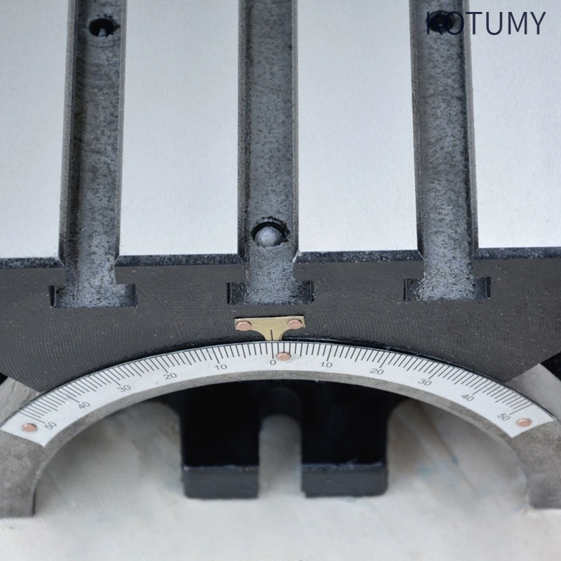 KOTUMY Precision Rotary Tilting Table, 7 Inch Manual Adjustable Angle Cast Iron Workbench for Milling Drilling Machinery
