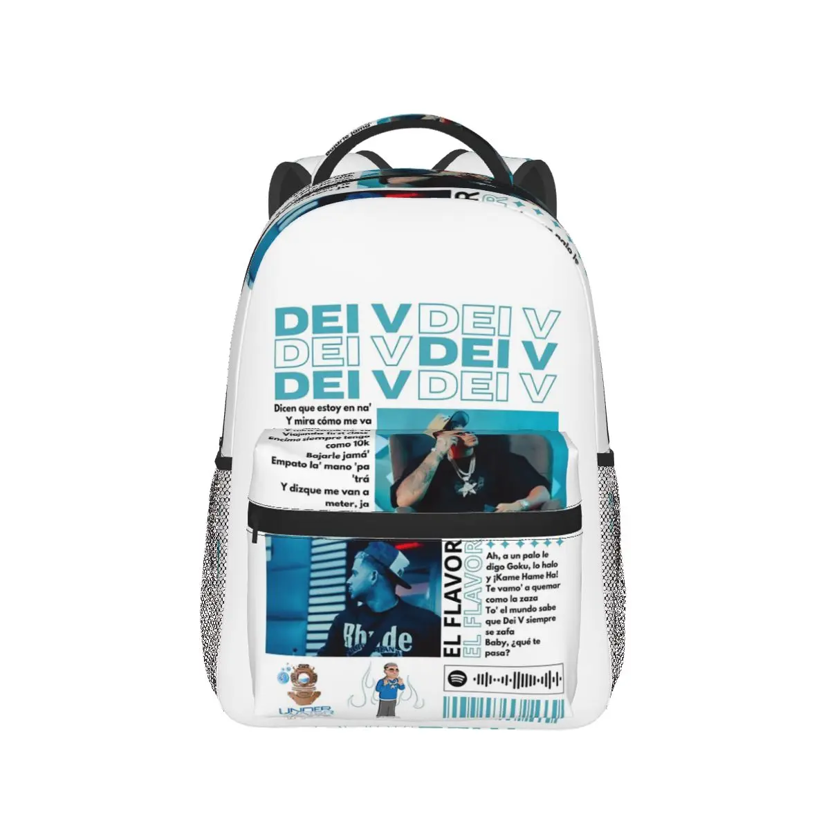 Rapper Dei V Quien Es Dei V Tour Backpack Hot Sale Daypack Large Capacity Children BookBag School Bag Shoulder Bag for Men Women