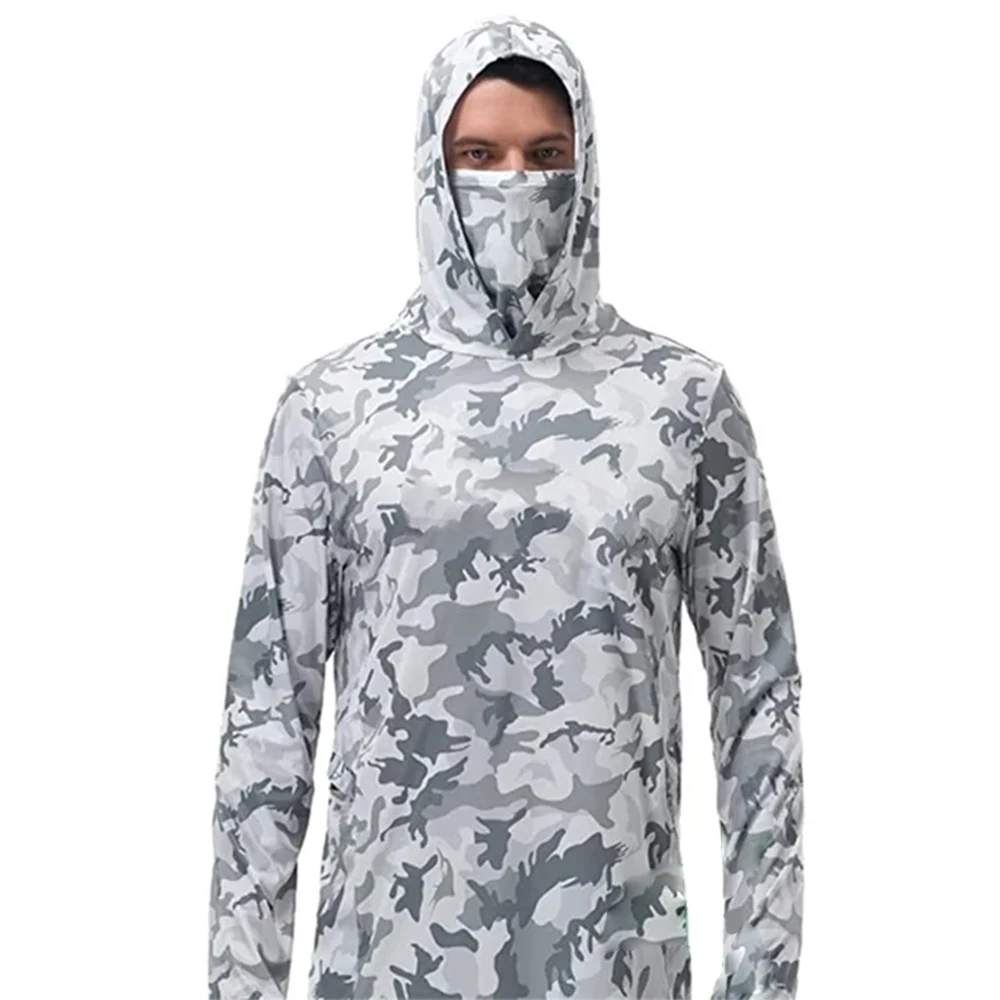 Summer Fishing Hoodies Men Jersey camouflage Long Sleeve Fishing Shirt Quick Dry Uv Protection