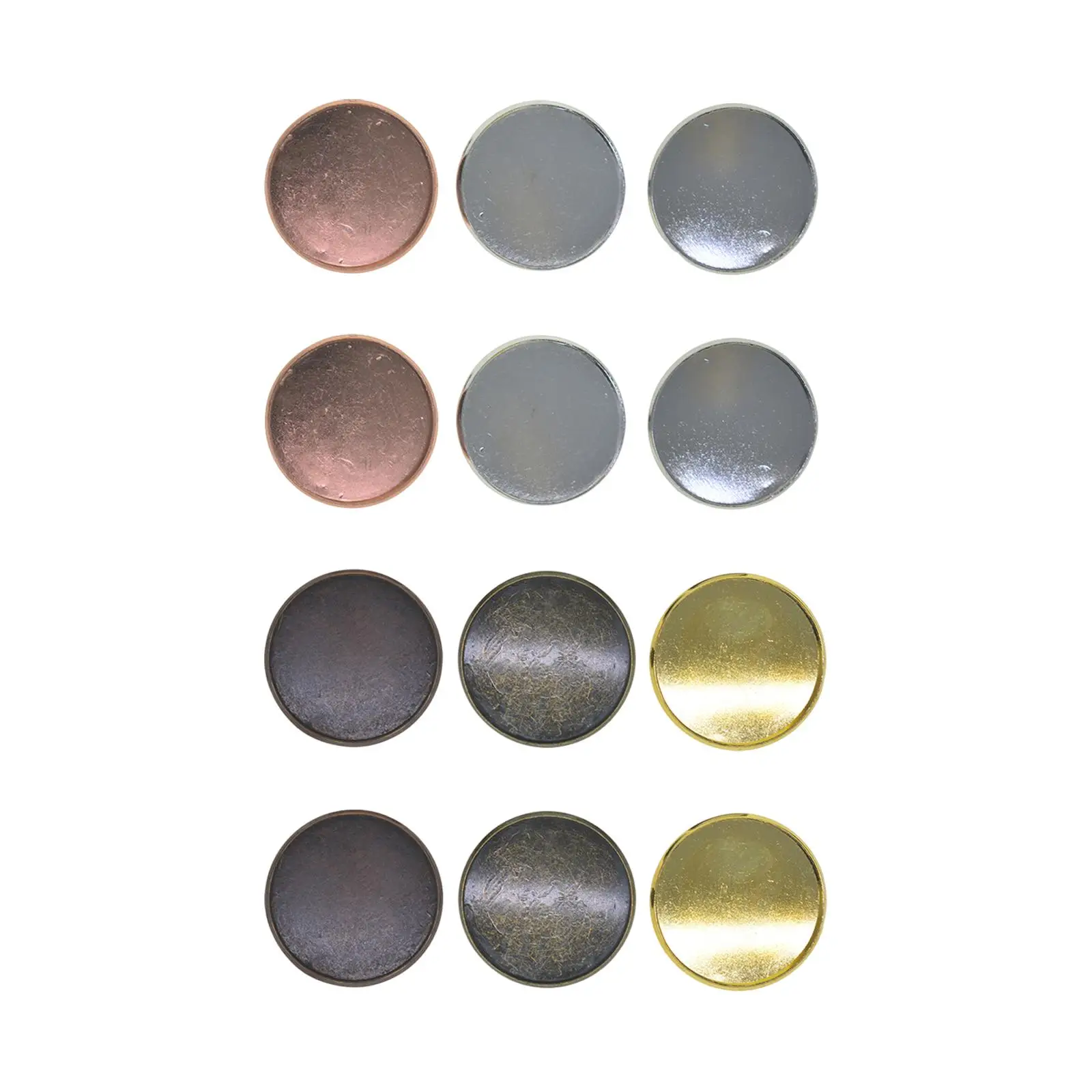 

12Pcs Brooch Clasps Pin Disk Base Disc 6 Mixed Colors Round Cabochon Brooch Base
