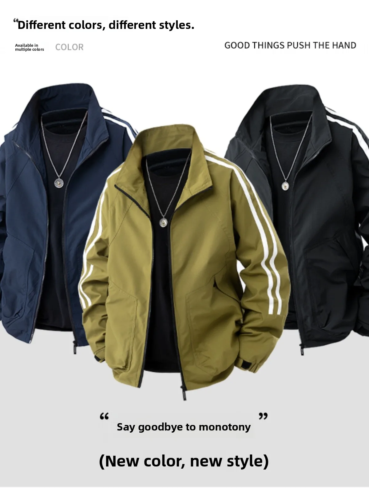 

New Tee-Bar Jaet Youth Windproof Waterproof Spring Autumn Thin Faion Korean Sle Collar Trendy Brand Loose Fit Long Sl...