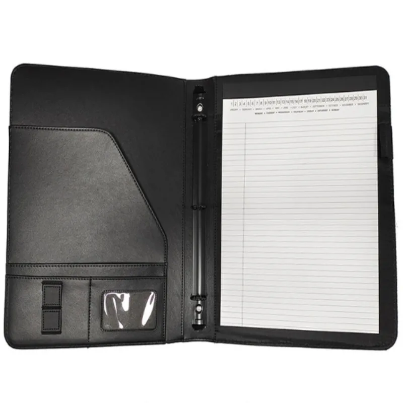 Multifunctional 389 A4 Conference Folder Business Stationery Folder Leather Contract File FoldersTravel Document Folder