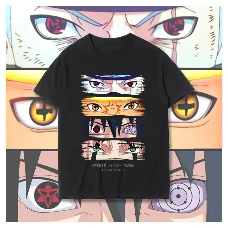 

Naruto Anime Joint Creative Printing T-shirt 2025 Summer New Men's Japanese Harajuku Loose Casual Versatile Short-sleeved Top