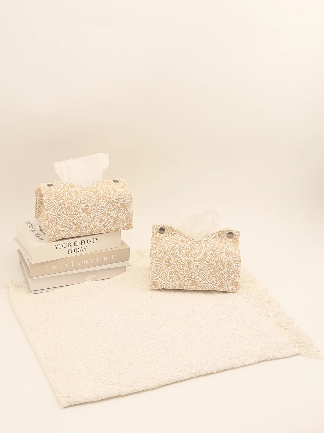 

Хлопково-льняная коробка для салфеток для гостиной, офиса, автомобиля, креативный настольный органайзер для хранения, высококачественный держатель для салфеток...