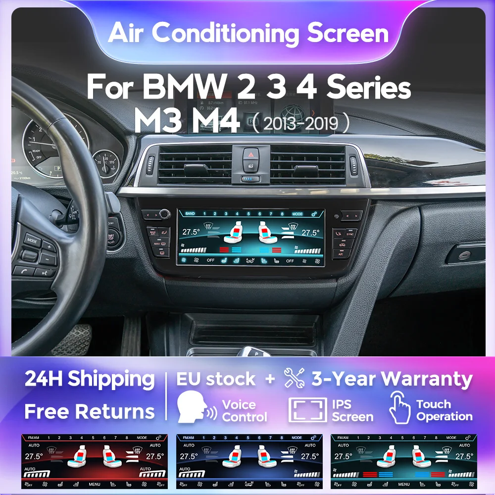 MEKEDE Stock UE Schermo Touch da 8,8 Pollici per Climatizzatore BMW Serie 2 3 4 M3 M4 F30 F31 F32 F33 F36 2013-2019 Display Digitale LCD Controllo Cli