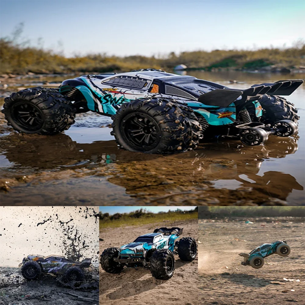 SCY 16101PRO 16102PRO 1:16 70KM/H 4WD RC Car z reflektorem LED zdalnie sterowanym samochodowym High Speed Drift Monster Truck dla dzieci Zabawki