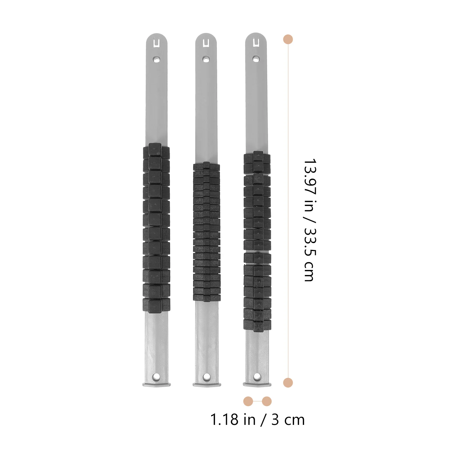 3pcs Multifunctional Rack 1/2 3/8 Inch 1/4 Inch Drive Plastic Socket Holder Tool Box Organizer Storage Socket Rails Trays